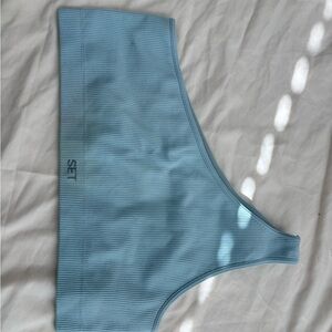 SET Active Blue Ribbed Set